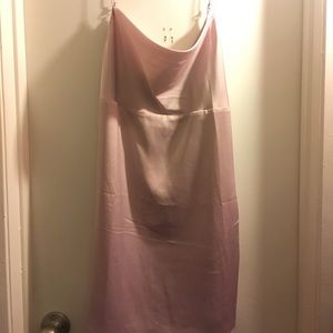 NWT F21 PINK SATIN SPAGHETTI STRAP MINI DRESS